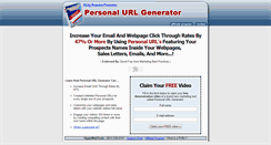 Desktop Screenshot of personalurlgenerator.com