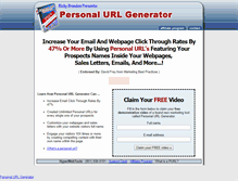 Tablet Screenshot of personalurlgenerator.com